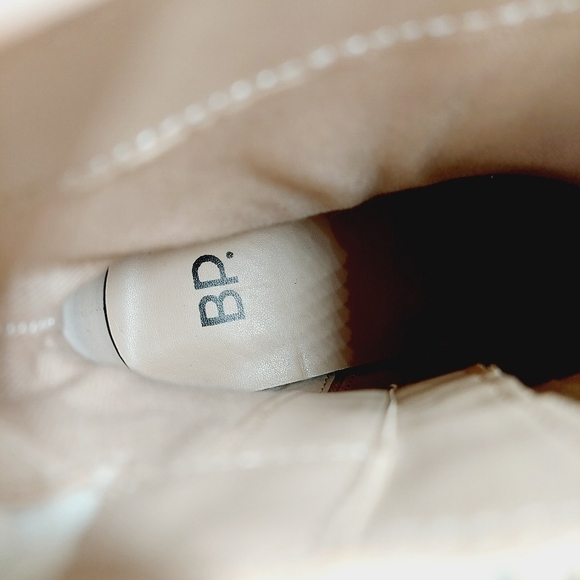 New BP Keyla Platform White Faux Leather Chunky Bootie C363 - Picture 11 of 13